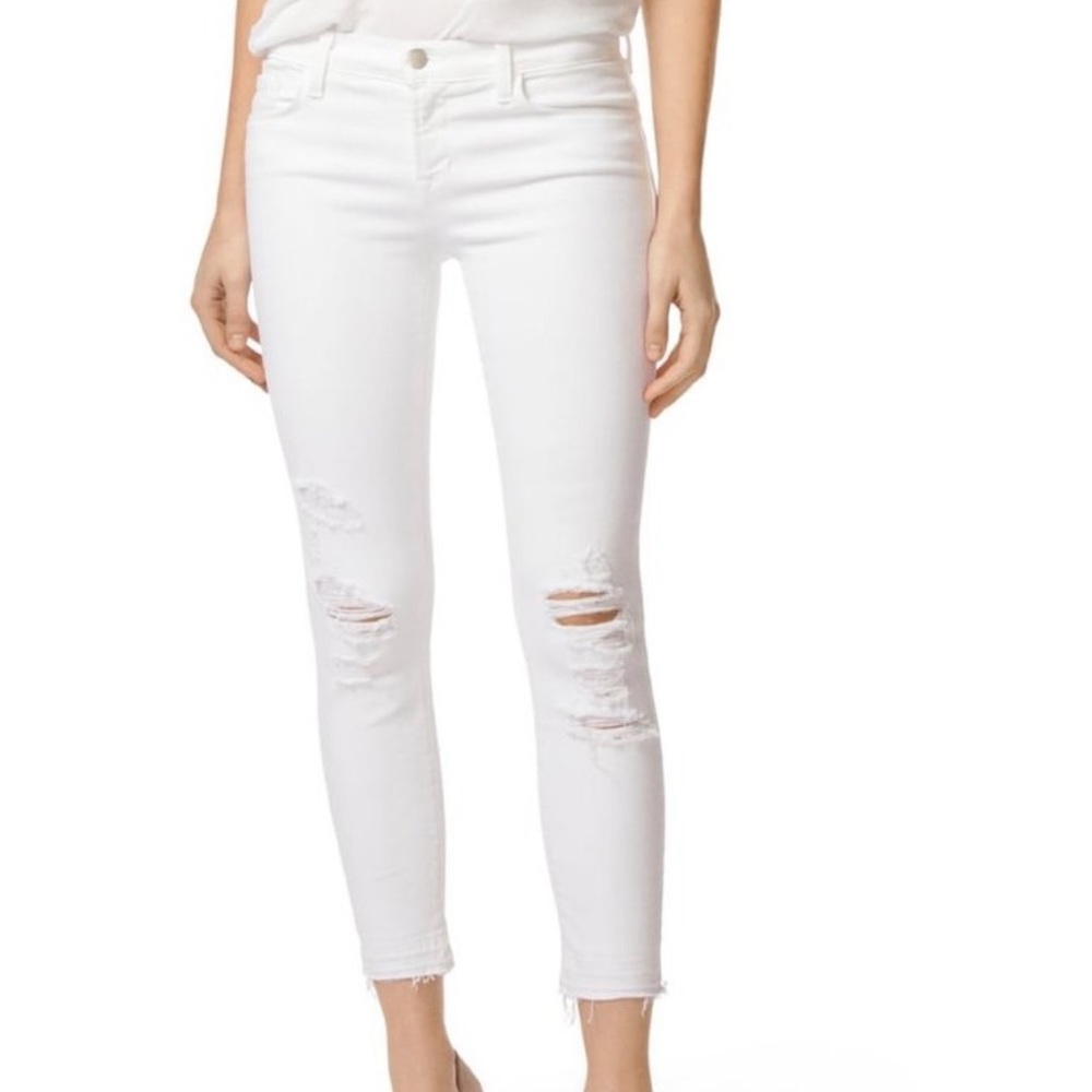 J Brand Low-Rise Cropped Skinny Jeans